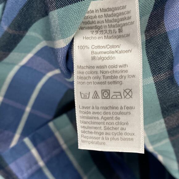 J Crew Flex Oxford Button Down Shirt Men's Large Plaid Causal Preppy Formal - Picture 12 of 13